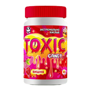 Экстремально кислые леденцы Toxic Candy ВИШНЯ банка/68 гр