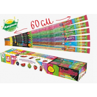 Мармеладная пластинка в инд упаковке 60см!  Sour Belt Lico Rico mix 15гр 