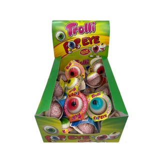 Глаза с суперкислой жидкой клубничной начинкой, Trolli