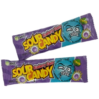 Конфеты Hong Tai Kee Foods Ujane Mini кислые со вкусом черники, 12 г