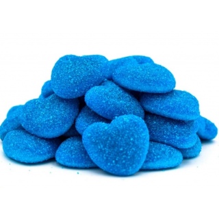 Сердца голубые с начинкой в кислой посыпке  1 кг, dulce plus, Испания Халяль