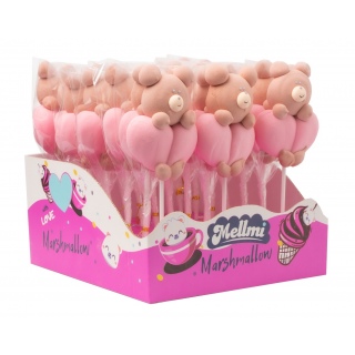 Мишка с сердцем,  маршмеллоу на палочке,  HALAL 