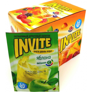 Растворимый напиток Invite Яблоко 9г